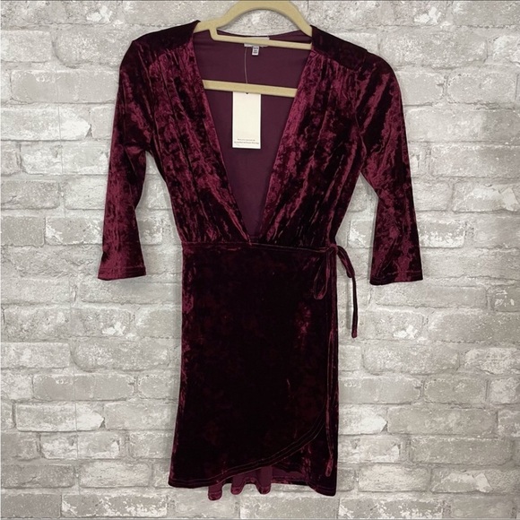TOBI Wrap it Up Velvet Dress - Picture 8 of 8
